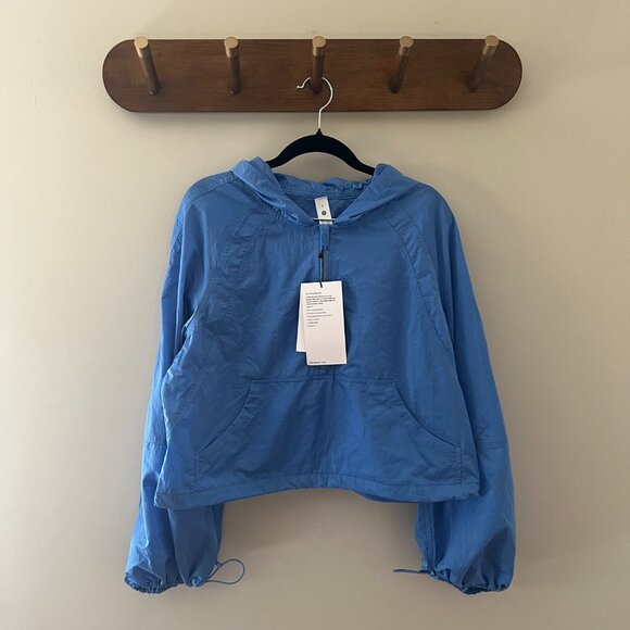 NWT Lululemon Scuba Cropped Anorak Jacket - Pool Party Blue - Size 8 - Picture 4 of 9
